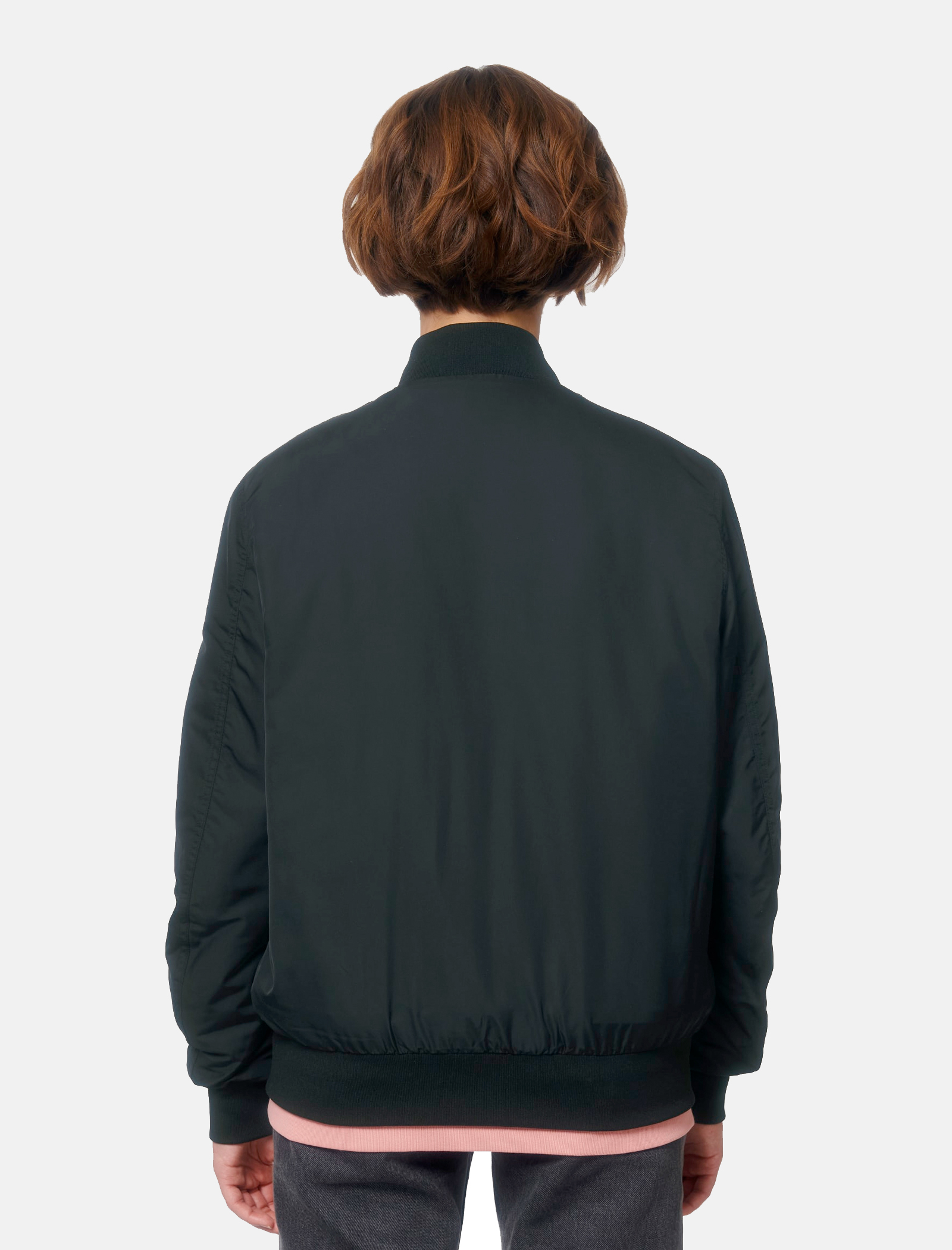 Black unisex Bomber Jacket Qooqer