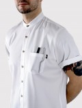 White chef’s shirt detail
