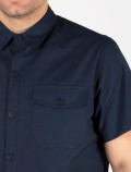 Camicia blu con colletto dettagliato