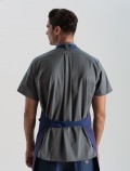 Delantal de chef azul-12
