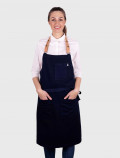 Waitress blue apron