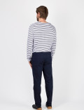 Men’s blue chino trousers back