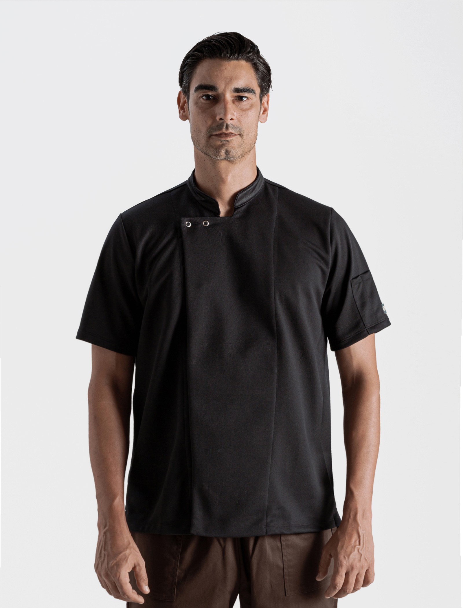 Comfortable and breathable chef s jacket black Qooqer
