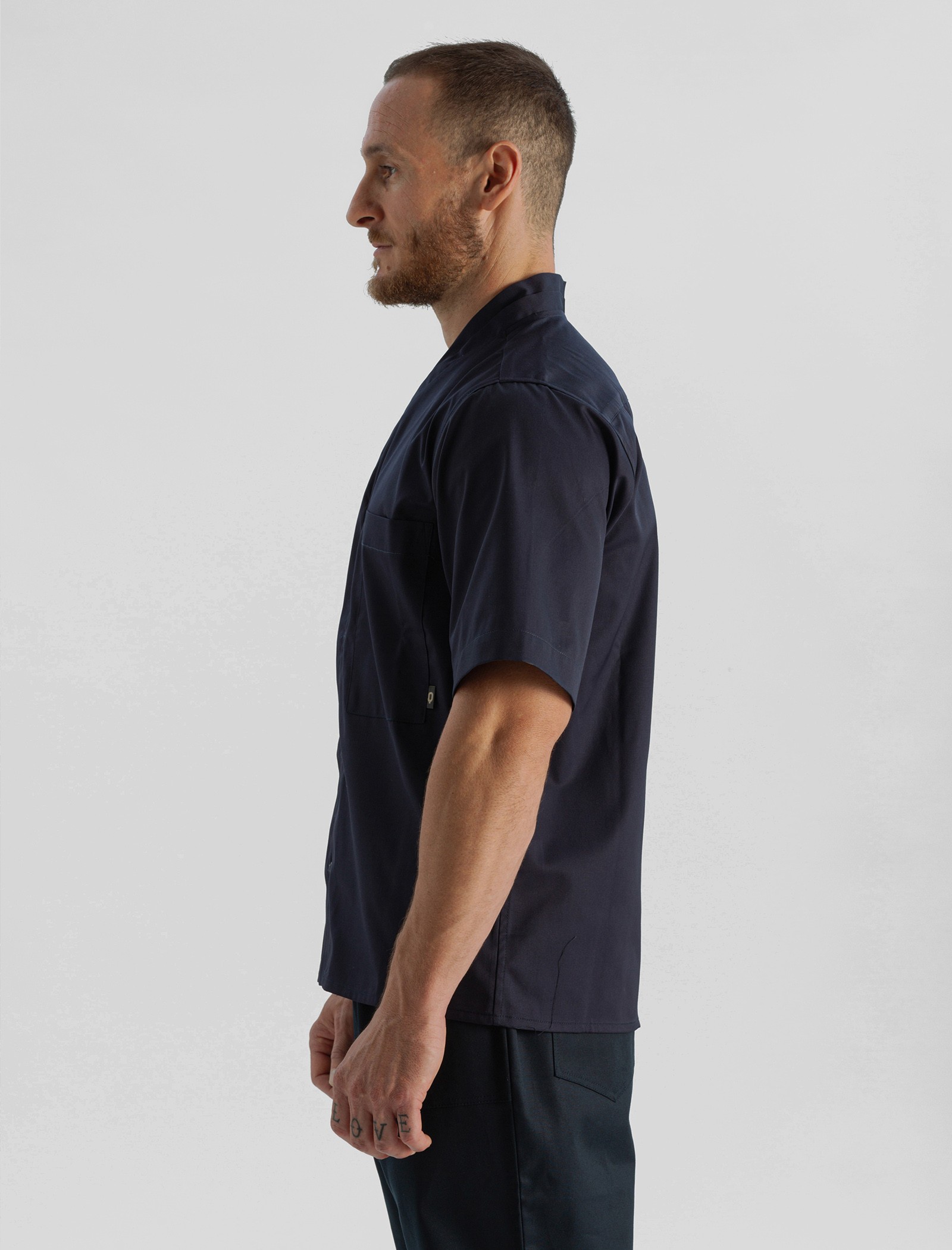 Navy chef jacket – Oriental style - Qooqer