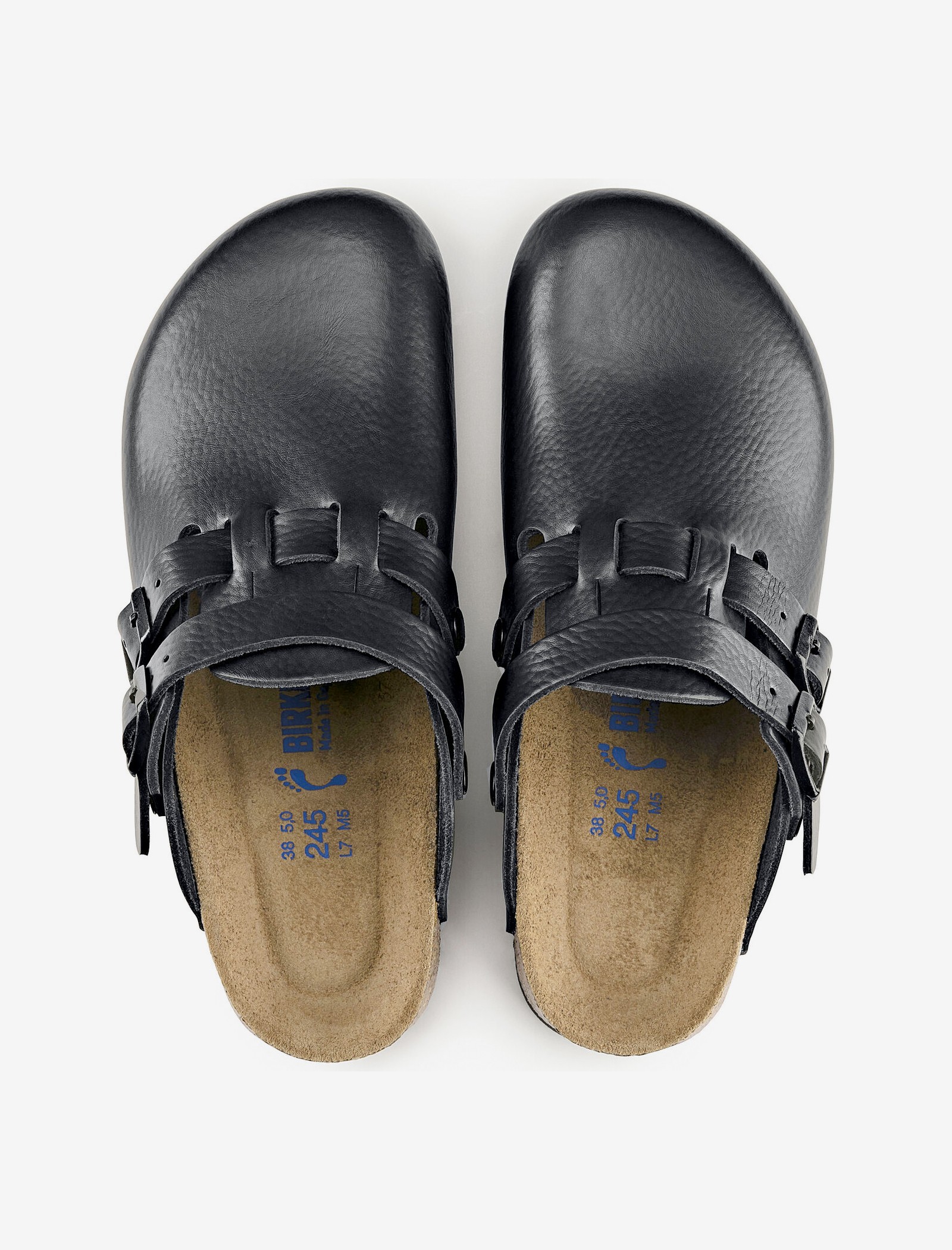 Birkenstock black and red leather clogs Qooqer