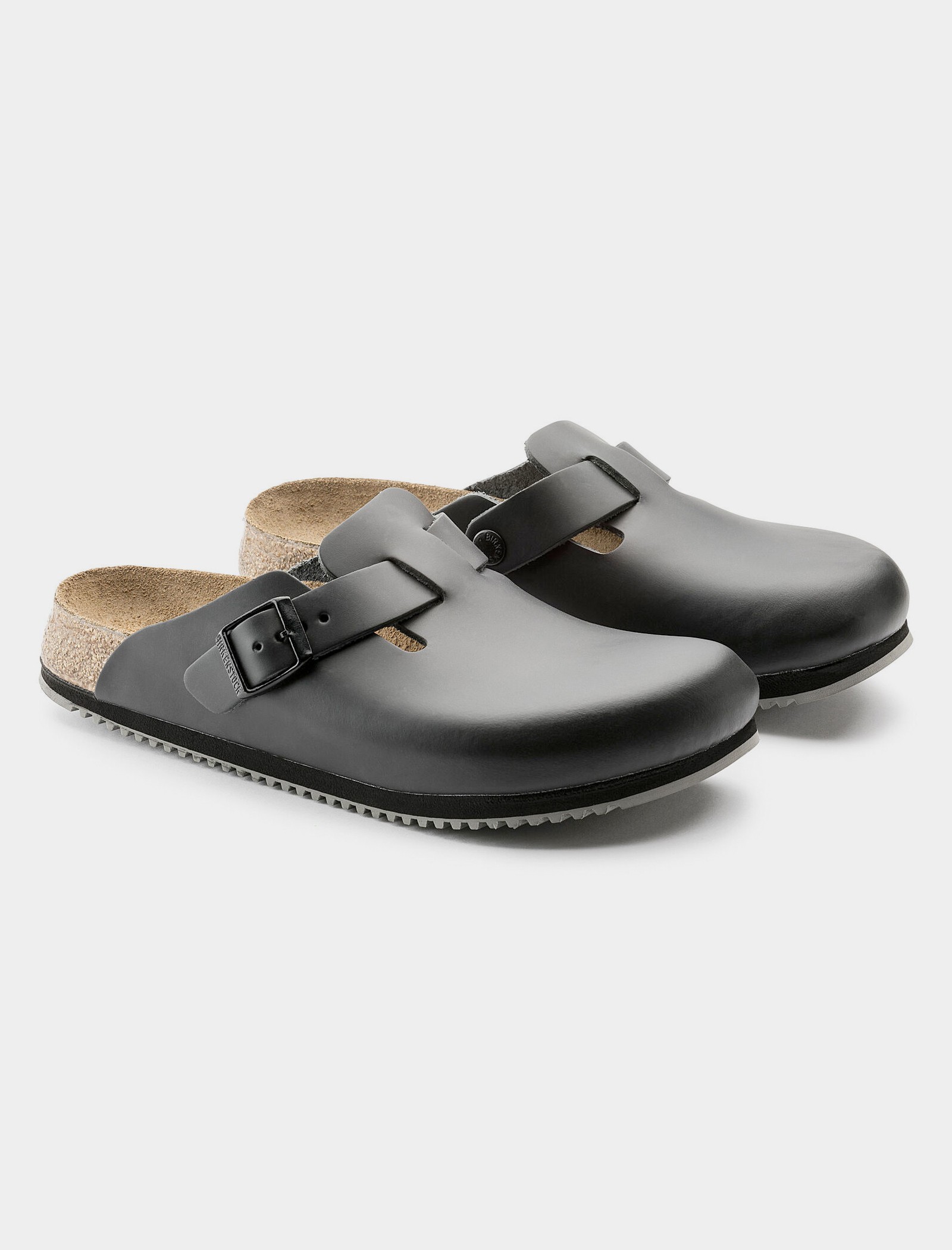 Birkenstock black leather clogs - Qooqer