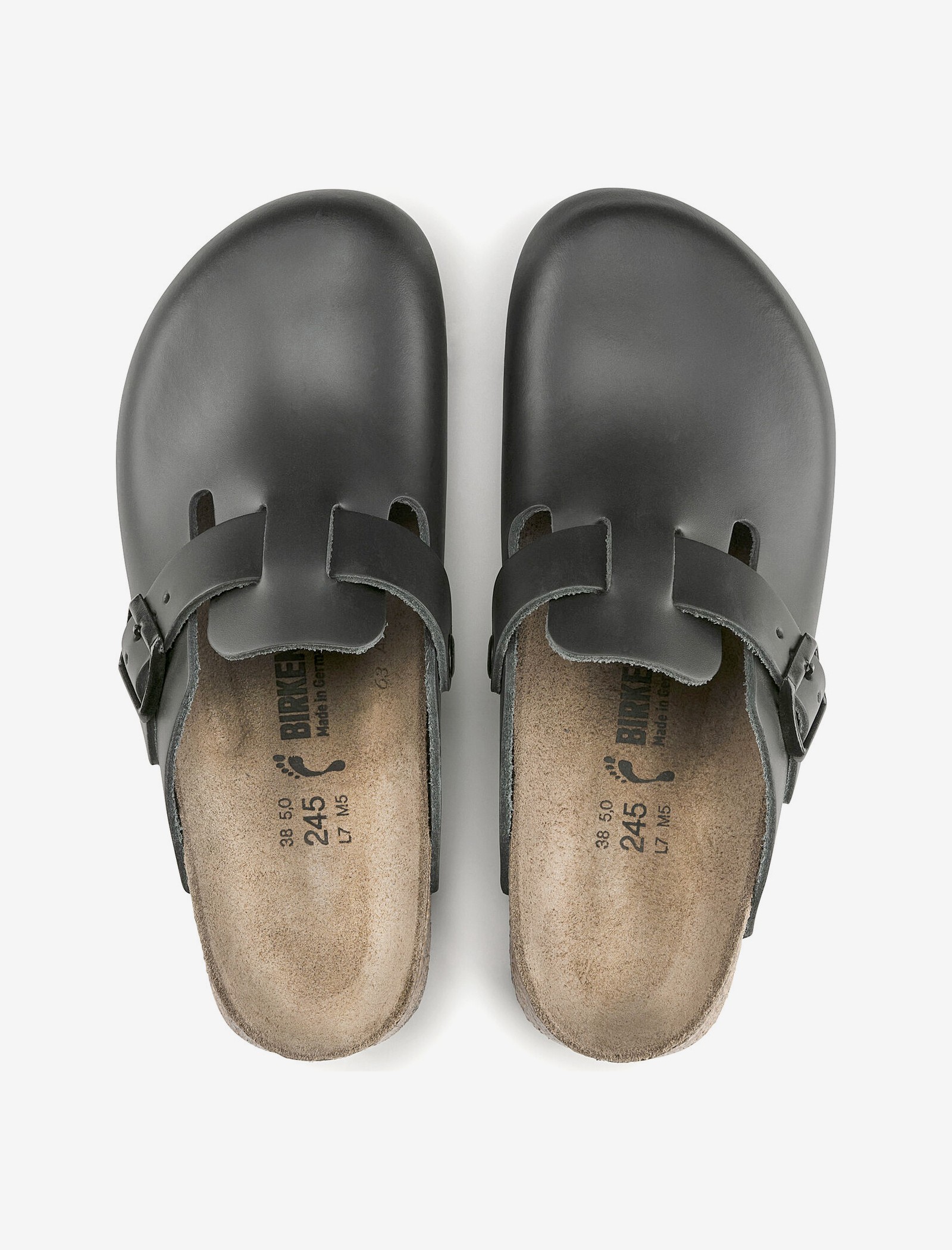 Birkenstock black leather clogs - Qooqer