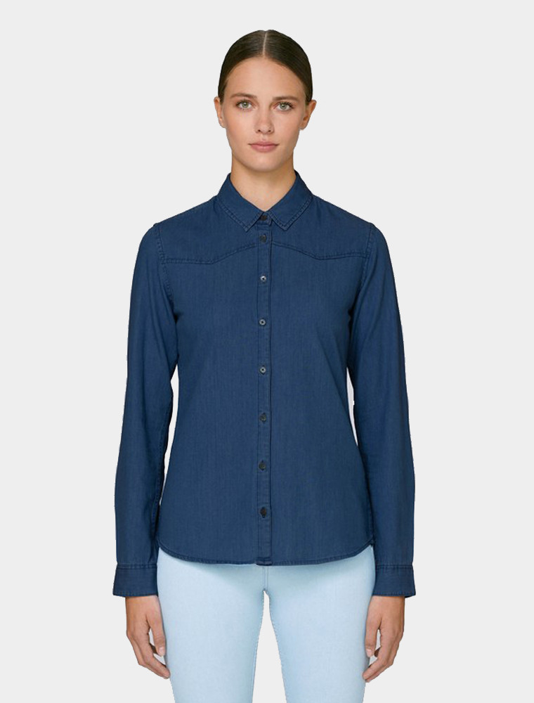 camisas denim mujer