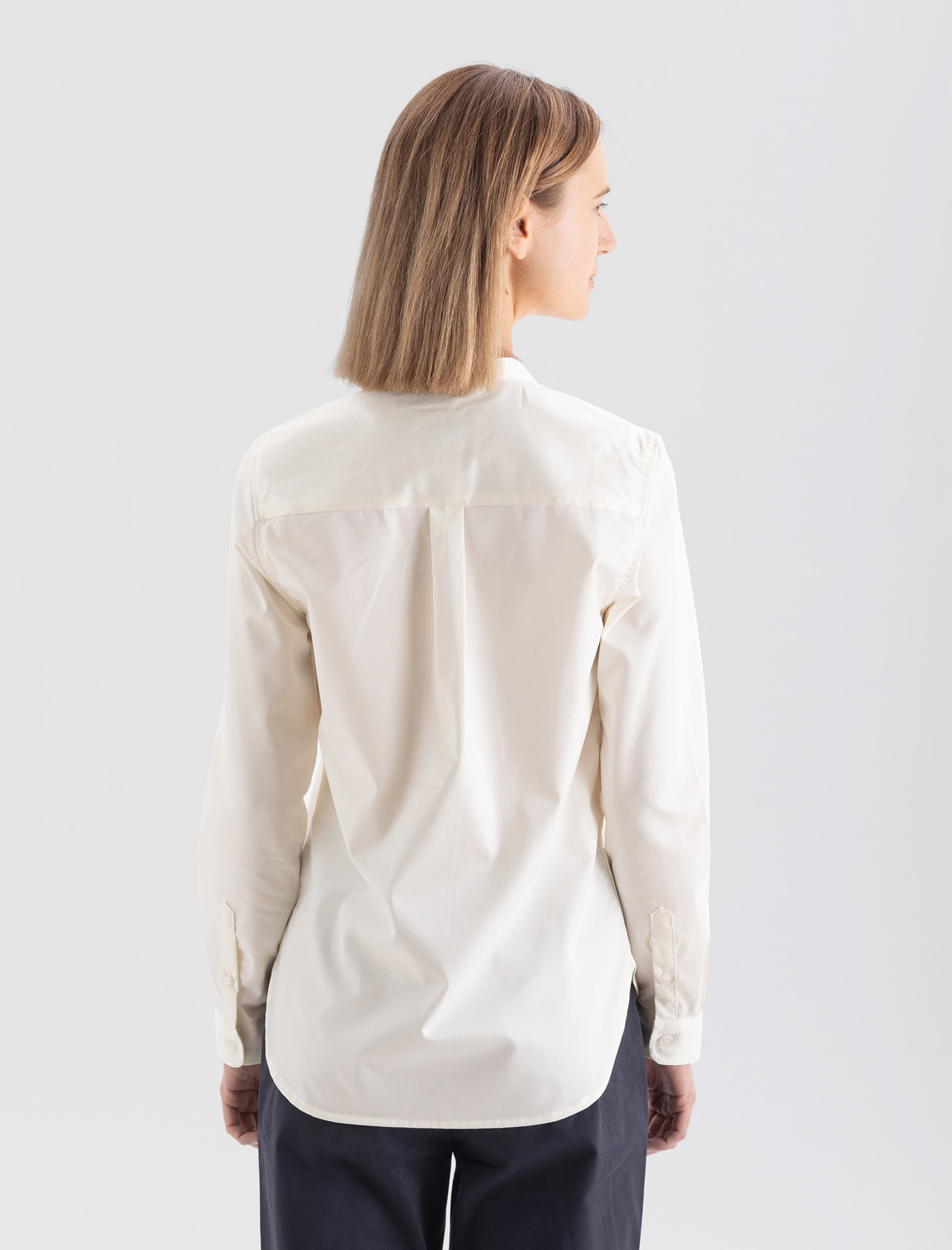 Women's Mao collar shirt - Qooqer