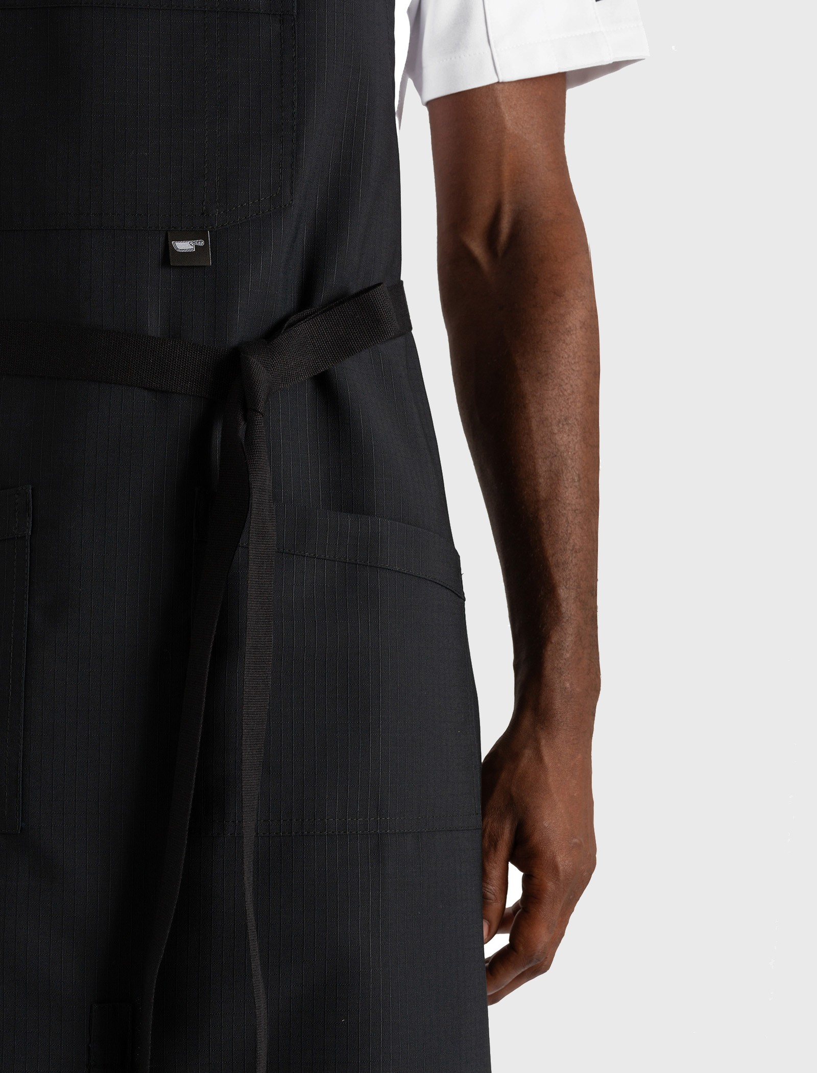 Hook black apron - Resistant and professional - Qooqer