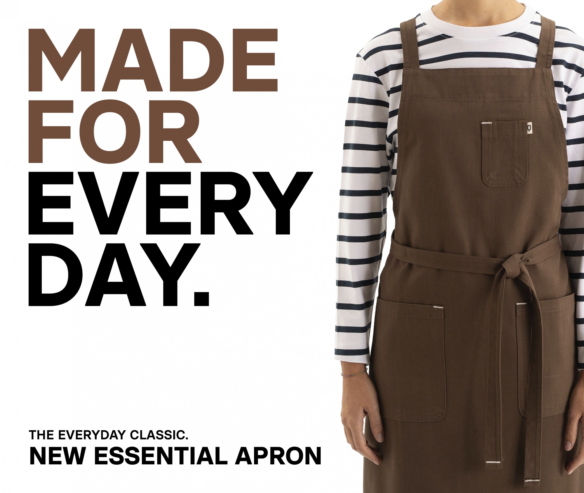 ESSENTIAL APRON COCOA ESSENTIAL APRON COCOA