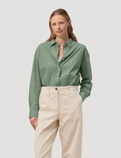 Chemise Femme Popeline Soft Khaki