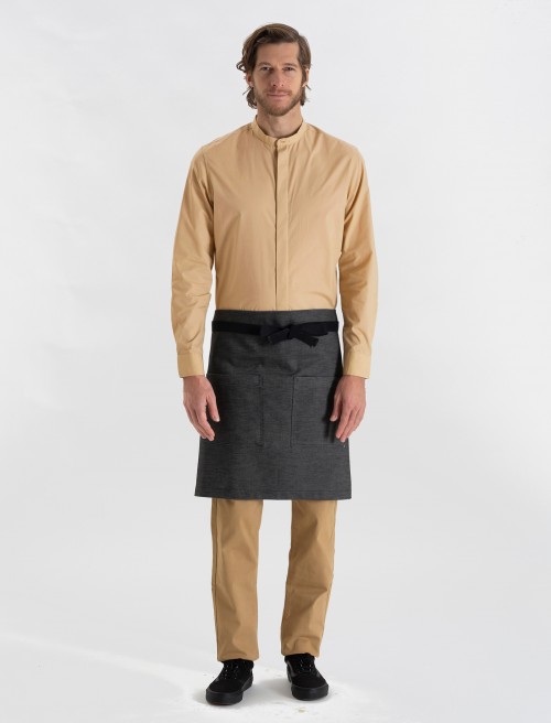 Grembiule Midi Denim Nero