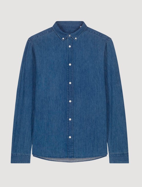 Camicia Denim Dark Uomo