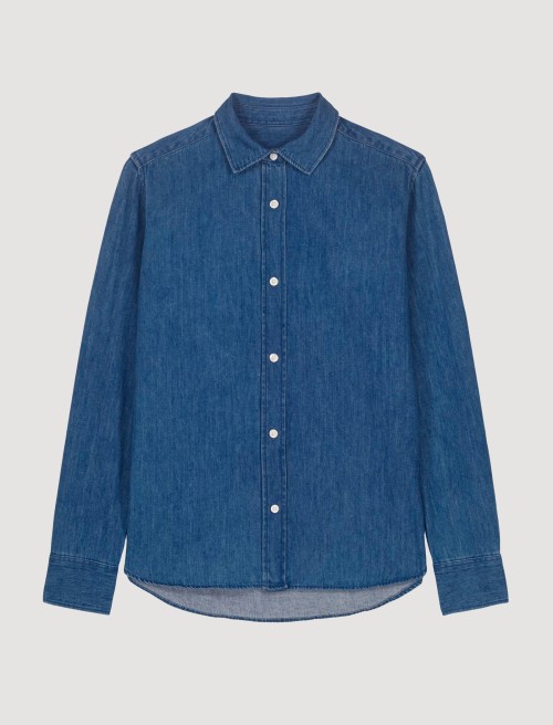 Chemise en denim Dark Femme