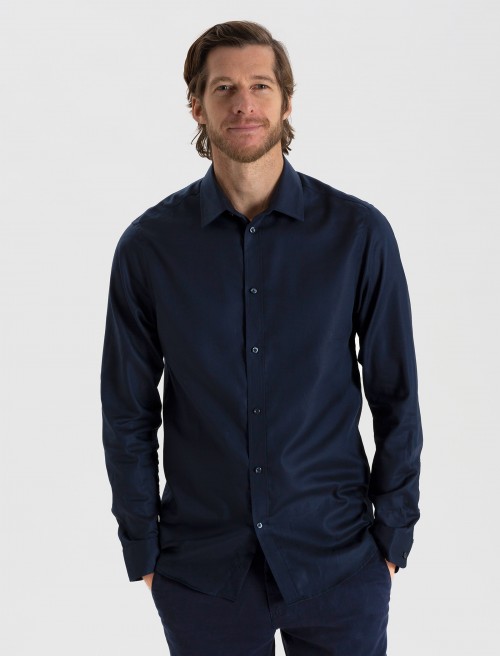 Men's Dark Blue Classic Shirt 