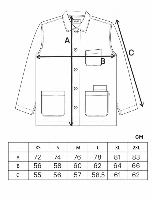Sizing Chaqueta Maker Denim