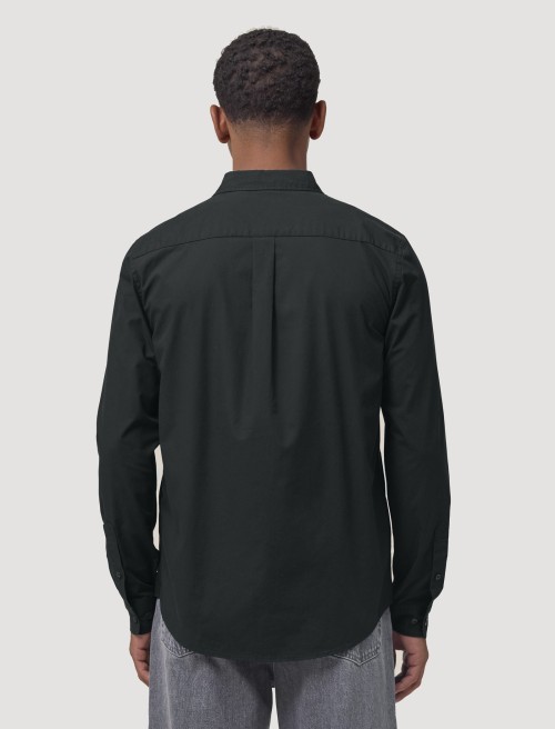 Camisa de Homem em Popeline Black