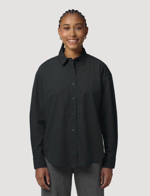 Camisa de Mulher em Popeline Black
