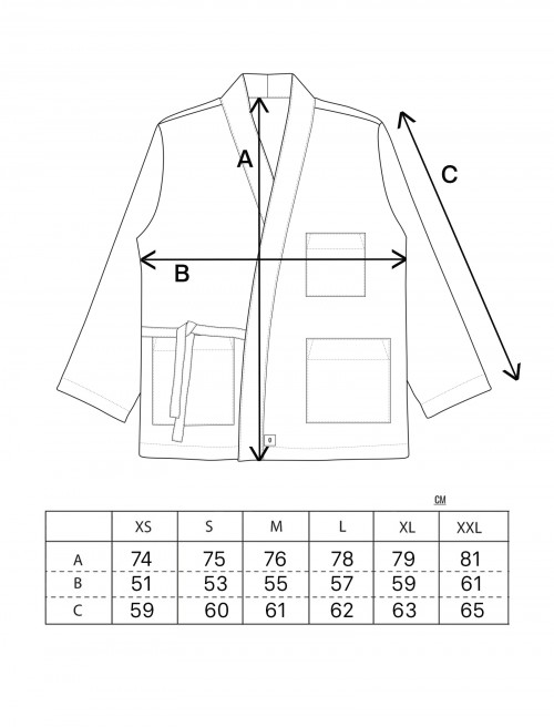Sizing Camicia kimono Haku - Navy