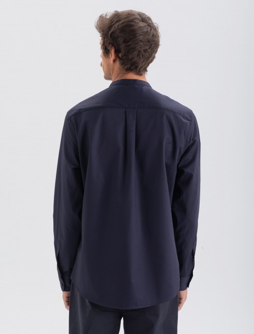 Men's Mao Shirt - Navy
