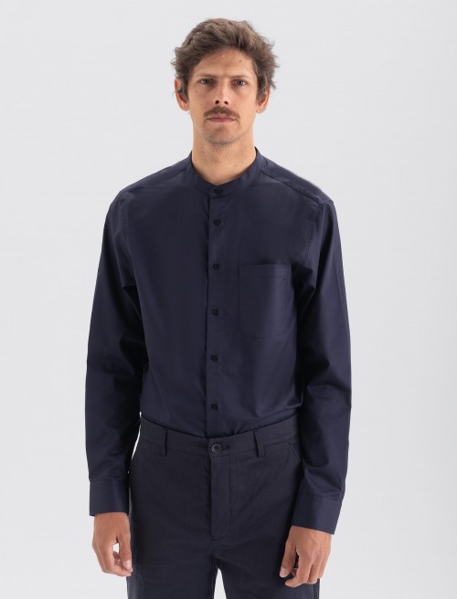 Men's Mao Shirt - Navy