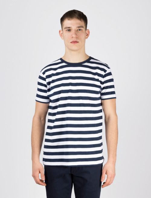 Camiseta Stripe Azul Hombre