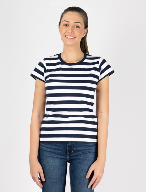 Maglietta Stripe Blu Donna