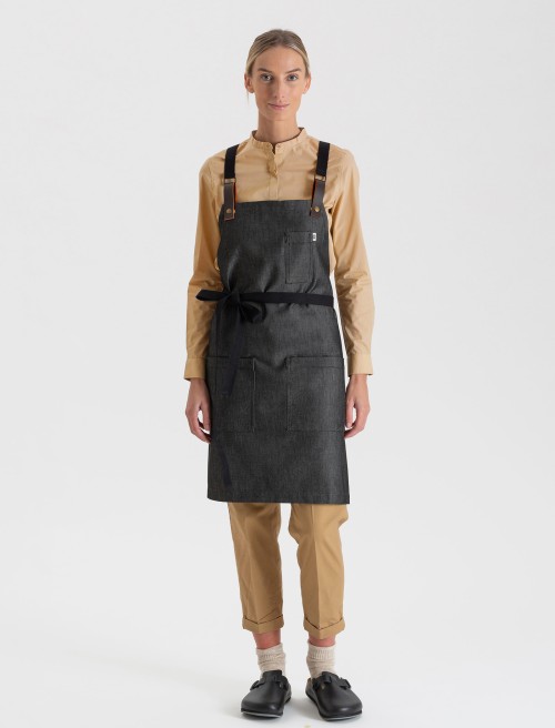 Garbo Denim Schürze - Schwarz