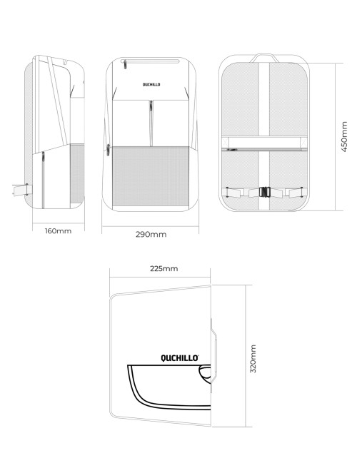 Sizing Mochila Chef 25L - Cinzenta