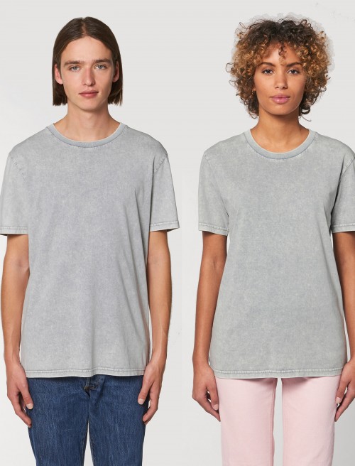 T-shirt Unissexo Vintage Light Grey