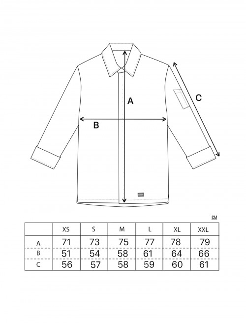 Sizing Chef Shirt Madison White