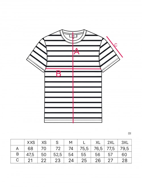 Sizing Camiseta Unisex Striped M/C Sizing Camiseta Unisex Striped M/C