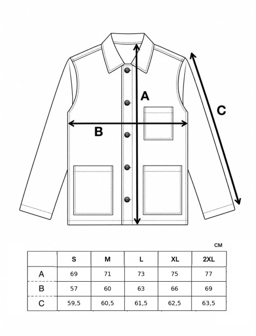 Sizing Chaqueta Worker Track Stone