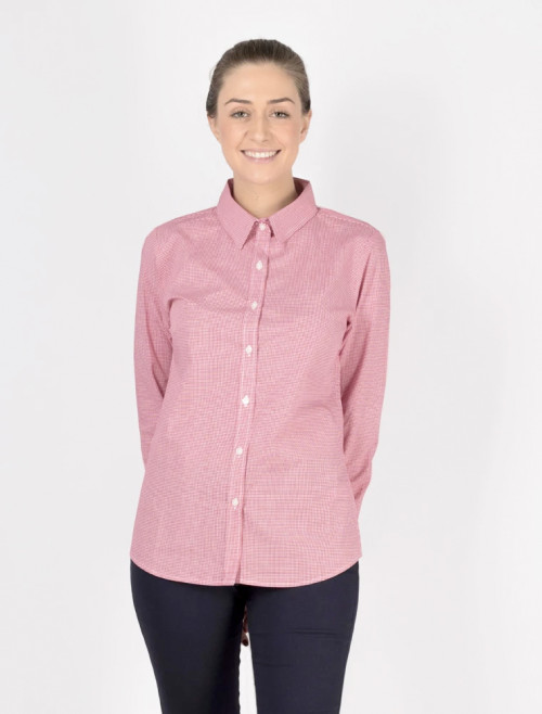 Camisa Check Roja Mujer