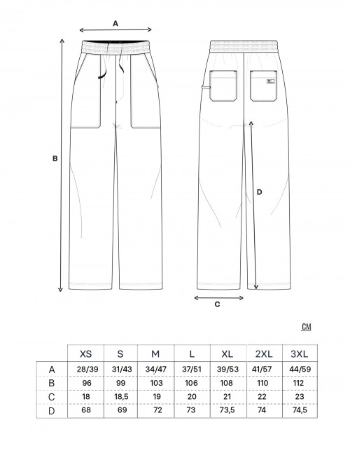 Sizing Pantalon Chef Regular Sable
