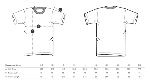Sizing Maglietta Aloe Unisex