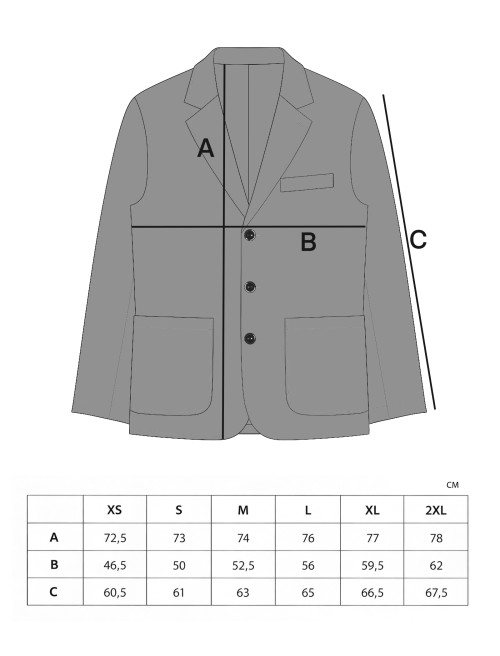 Sizing Blazer Unity Navy