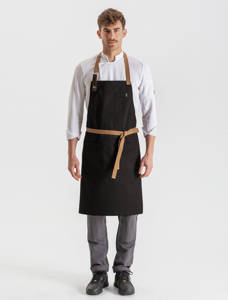 Tablier de cuisine noir et marron Tablier de cuisine noir et marron