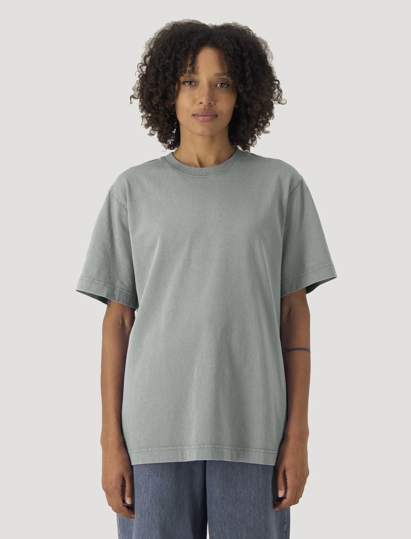 Camiseta vintage gris unisex Camiseta vintage gris unisex en algodón orgánico