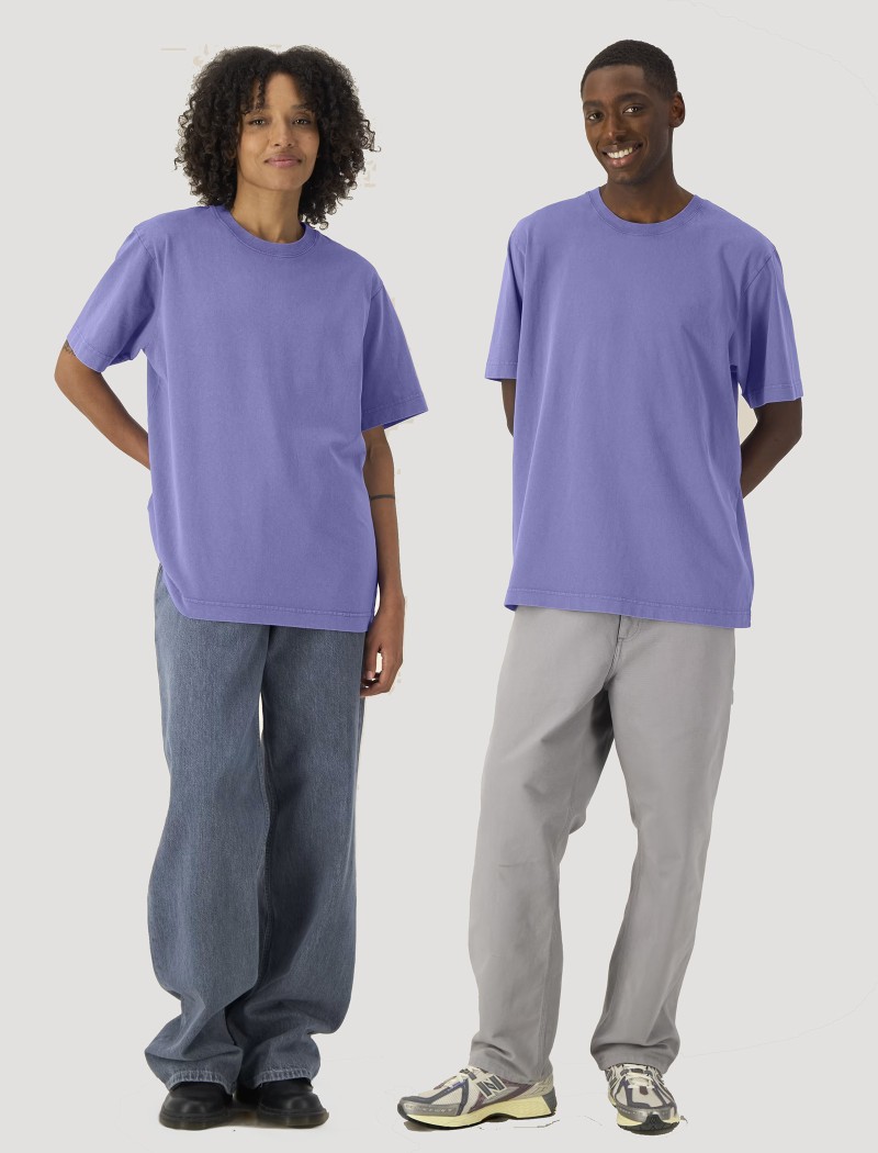 Vintage T-Shirt Lila Unisex Vintage T-Shirt Lila Unisex aus Bio-Baumwolle, perfekt für Teams