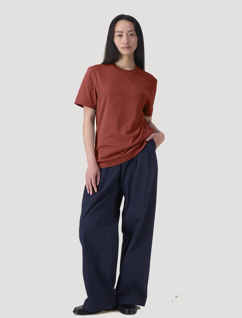 Camiseta rojo tierra unisex Camiseta rojo tierra unisex en algodón orgánico