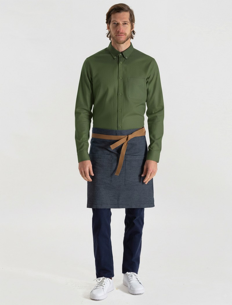 Delantal midi azul denim Delantal midi azul denim