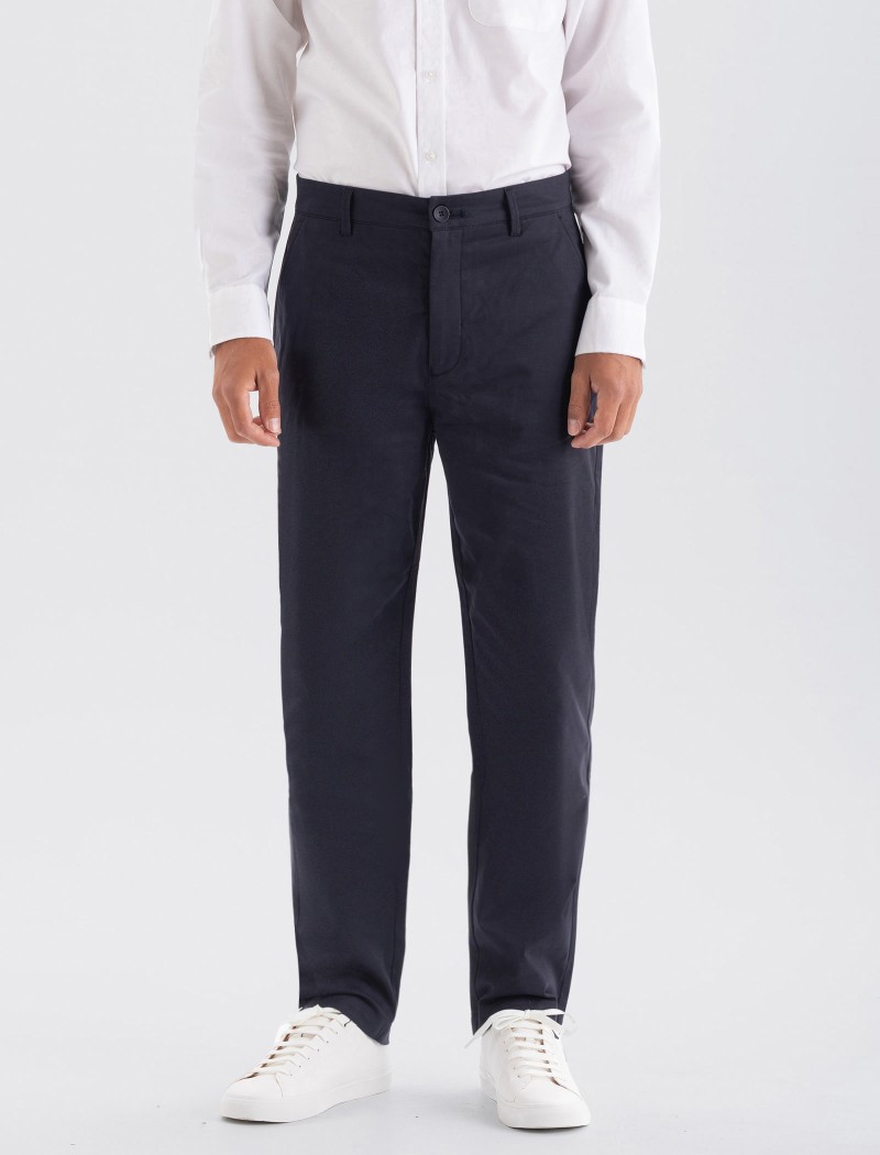 Pantaloni Chino blu in Cotone Organico uomo Pantaloni Chino blu in Cotone Organico uomo