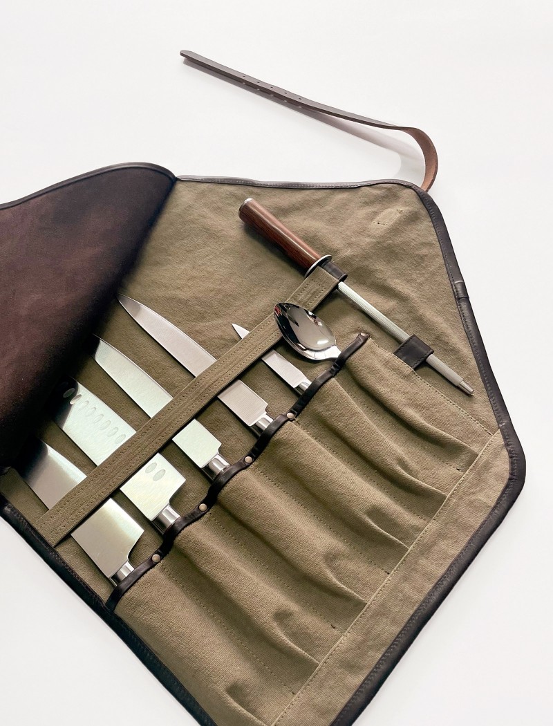 Sandfarbene Messertasche Sandfarbene Messertasche