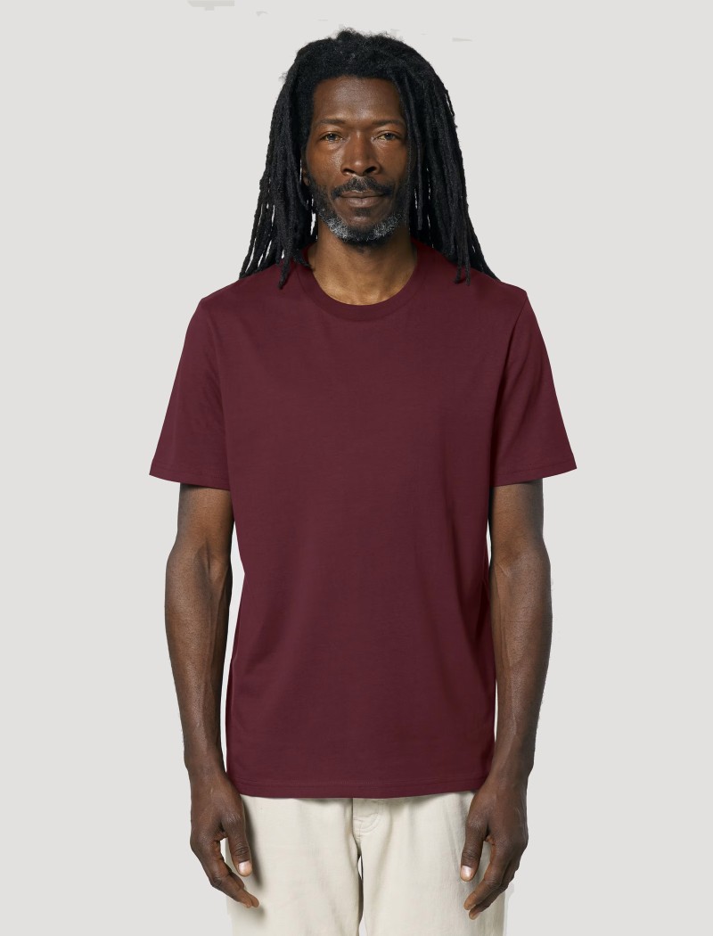 Burgunderfarbenes T-Shirt für Männer Burgunderfarbenes T-Shirt für Männer