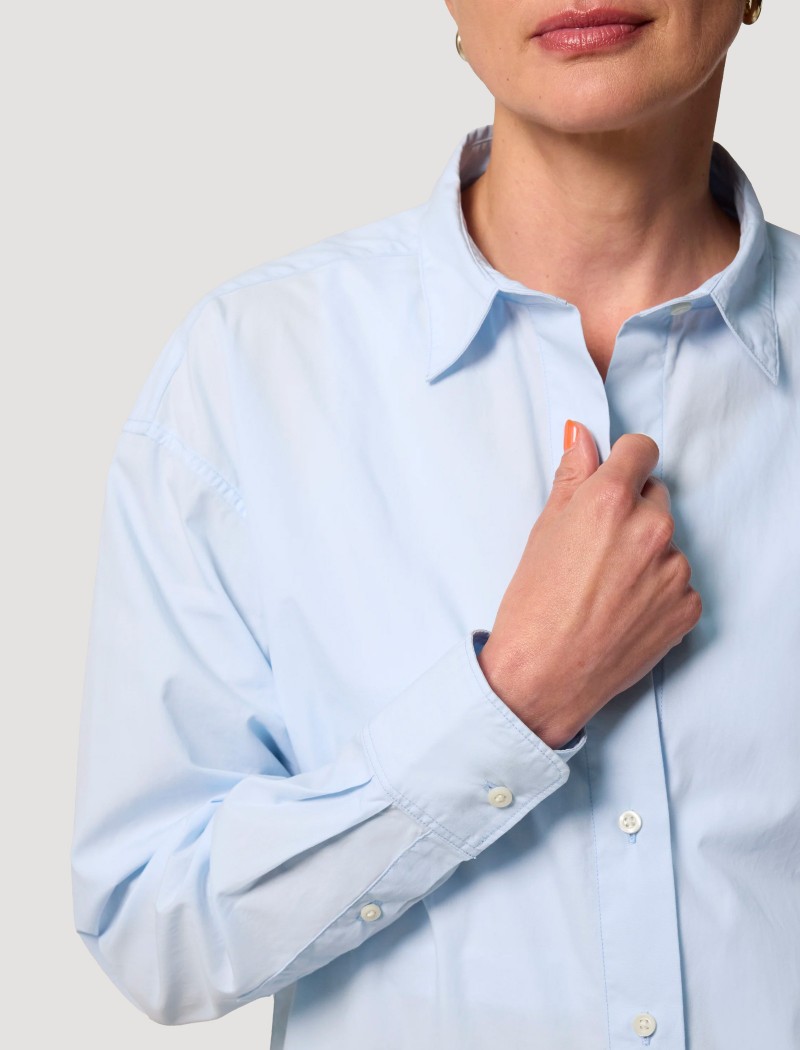 Popeline-Hemd Damen - Blue Popeline-Hemd Damen - Blue