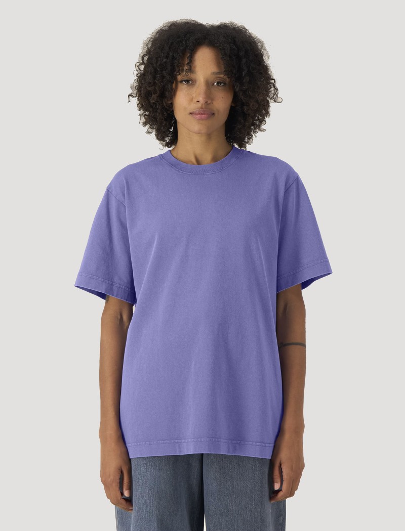 Used-Look T-Shirt Violett Unisex Used-Look T-Shirt Violett Unisex aus Bio-Baumwolle, ideal für Teamuniformen