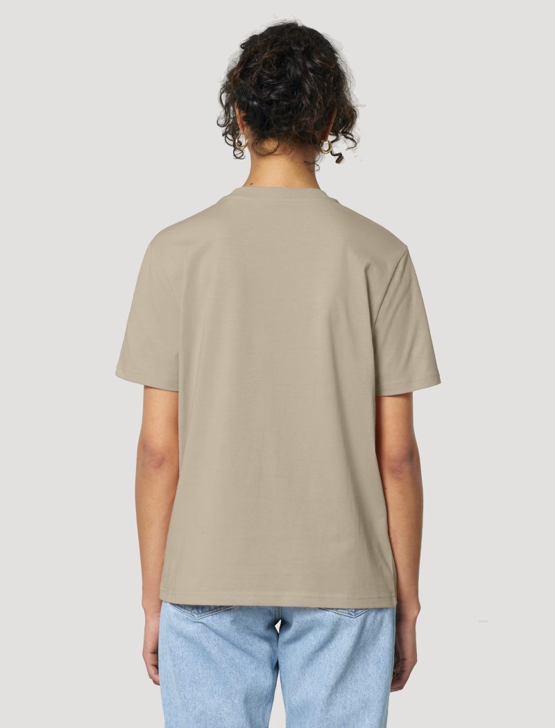 Maglietta unisex color cammello con logo Maglietta unisex color cammello con logo