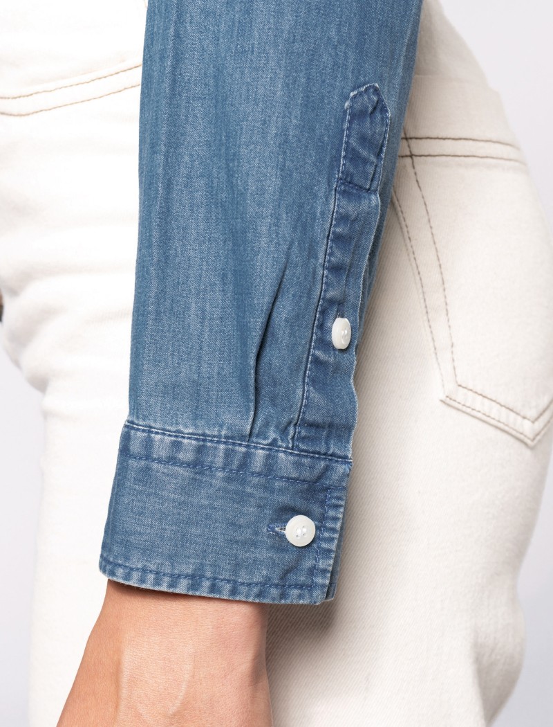 denim shirt with logo denim shirt with logo